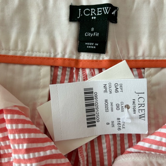 NWT J. Crew seersucker shorts - Picture 2 of 2
